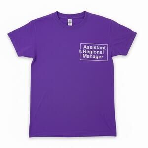 Dunder Mifflin “Assistant to the Regional Manager” Purple Tee Adult Medium